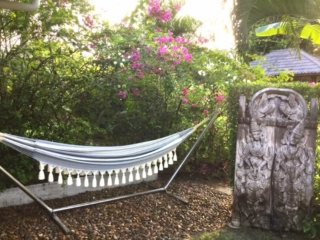 indoor hammock in patio