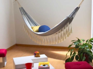 indoor hammock in living room