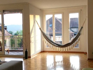 indoor hammock in living room