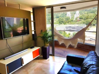 indoor hammock in balcony