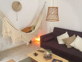 indoor hammock in living room